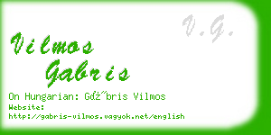 vilmos gabris business card